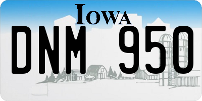 IA license plate DNM950