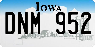 IA license plate DNM952