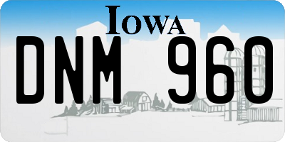 IA license plate DNM960