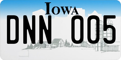 IA license plate DNN005