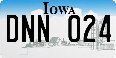 IA license plate DNN024