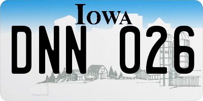 IA license plate DNN026