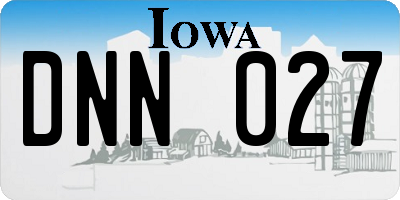 IA license plate DNN027