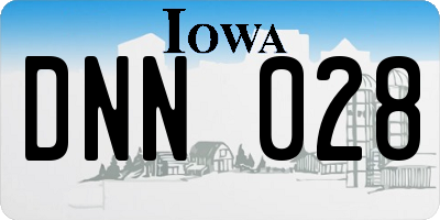 IA license plate DNN028