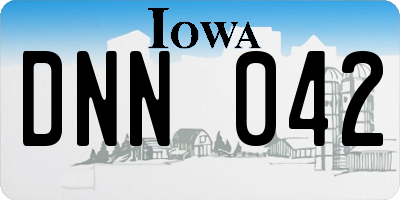 IA license plate DNN042