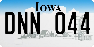 IA license plate DNN044