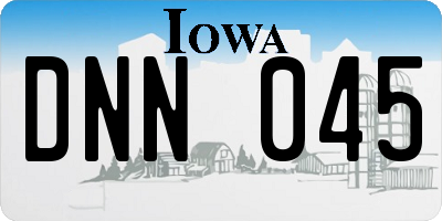 IA license plate DNN045