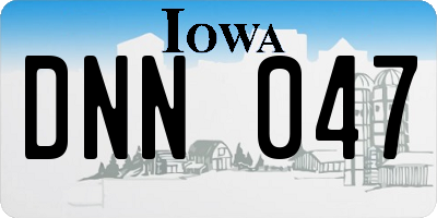 IA license plate DNN047