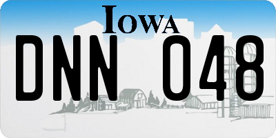 IA license plate DNN048