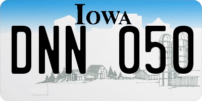 IA license plate DNN050