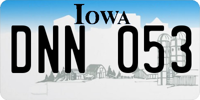 IA license plate DNN053