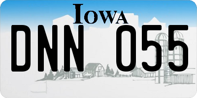 IA license plate DNN055