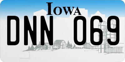 IA license plate DNN069