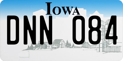 IA license plate DNN084