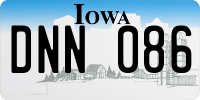 IA license plate DNN086