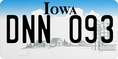 IA license plate DNN093