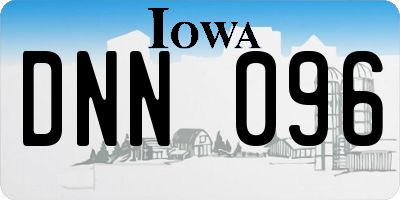 IA license plate DNN096