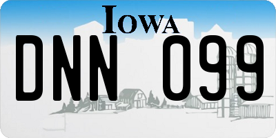 IA license plate DNN099
