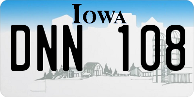 IA license plate DNN108