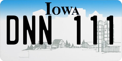 IA license plate DNN111