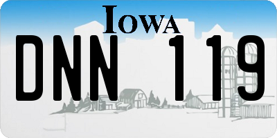 IA license plate DNN119