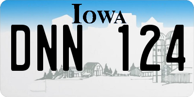 IA license plate DNN124