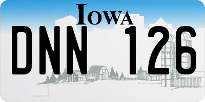 IA license plate DNN126