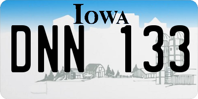 IA license plate DNN133