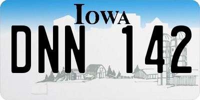 IA license plate DNN142