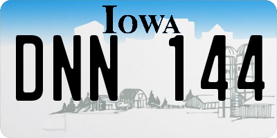 IA license plate DNN144