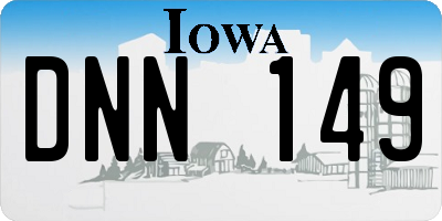 IA license plate DNN149