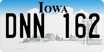 IA license plate DNN162