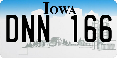 IA license plate DNN166