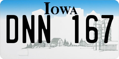 IA license plate DNN167