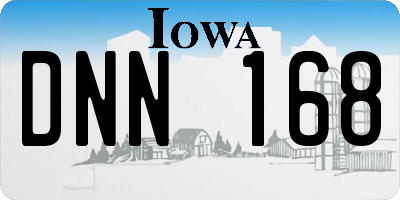 IA license plate DNN168