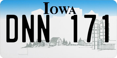 IA license plate DNN171