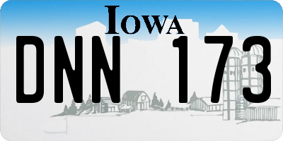 IA license plate DNN173