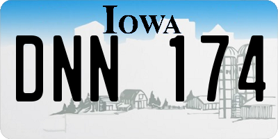 IA license plate DNN174