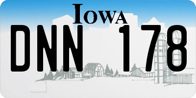 IA license plate DNN178