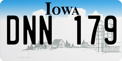 IA license plate DNN179