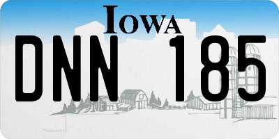 IA license plate DNN185