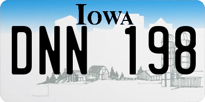 IA license plate DNN198