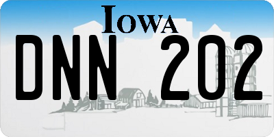 IA license plate DNN202