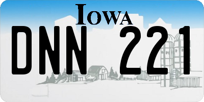 IA license plate DNN221