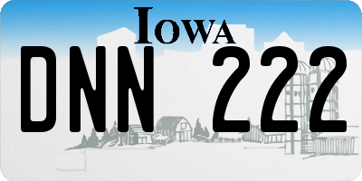 IA license plate DNN222