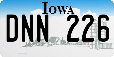 IA license plate DNN226