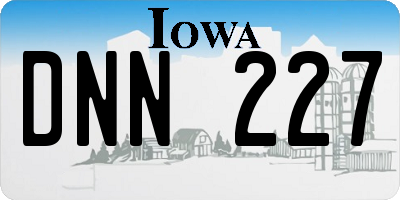 IA license plate DNN227