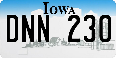 IA license plate DNN230