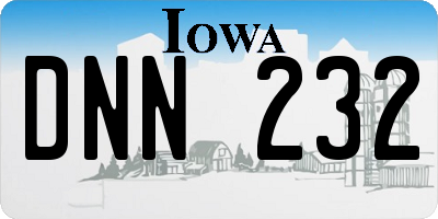 IA license plate DNN232
