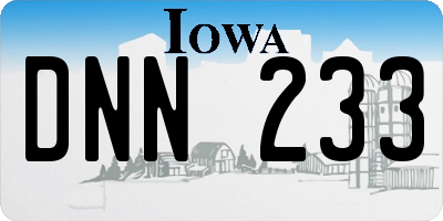 IA license plate DNN233